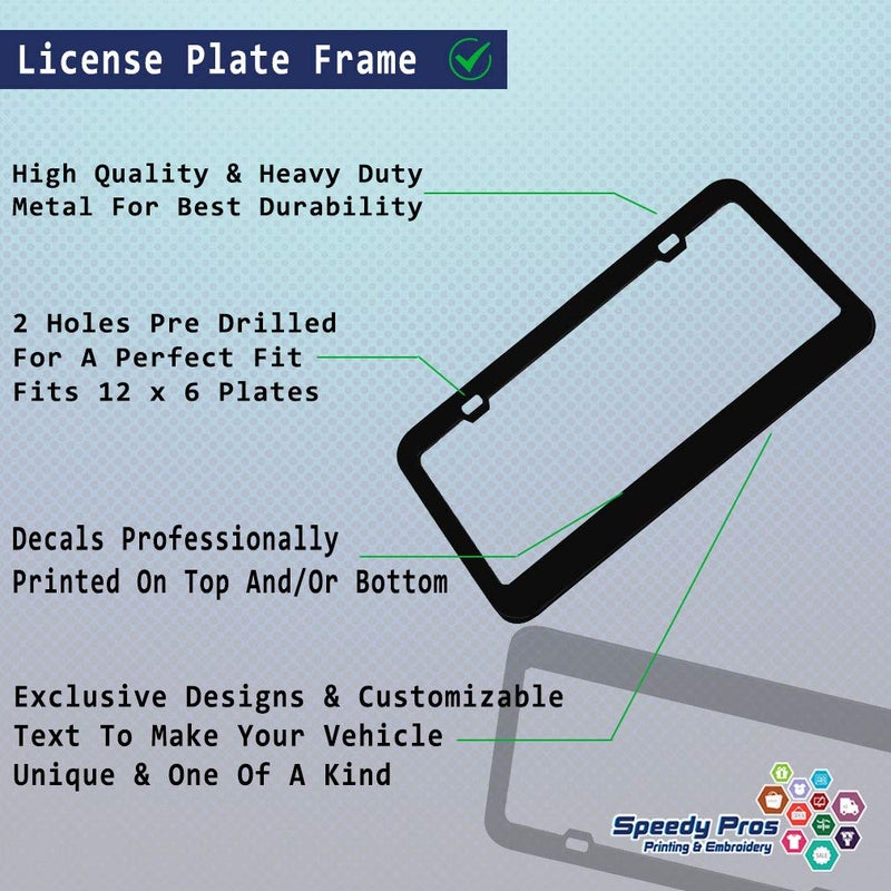 Speedy Pros Metal License Plate Frame Italian Flag Italia Country Car Accessories Black 2 Holes - Image 2